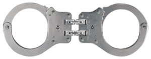 Peerless Model 801B Hinged Nickel Finish Handcuffs - Click Image to Close